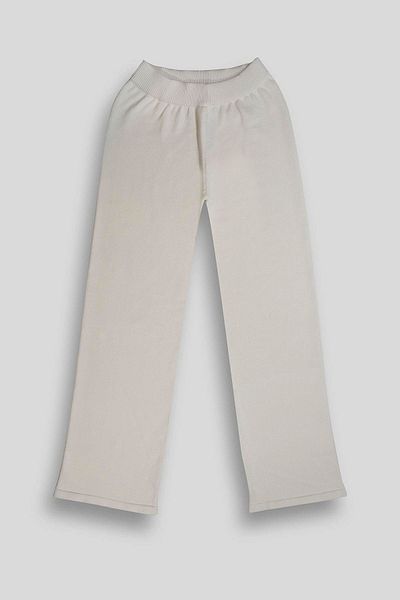 GMG FIRENZE Elastic Waist Wide Leg Knitted Knitwear Women's Trousers