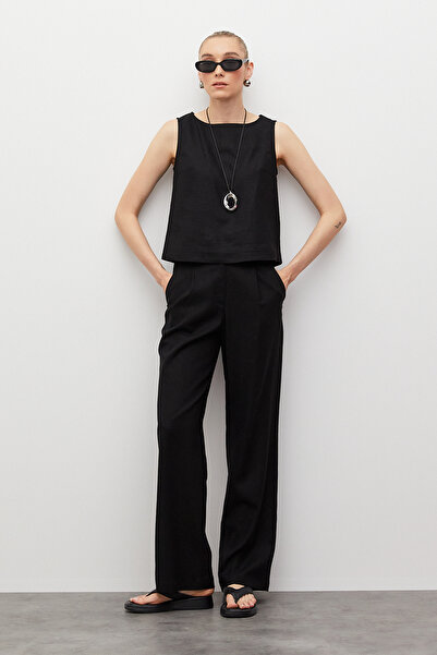 urban focus Linen Palazzo Trousers