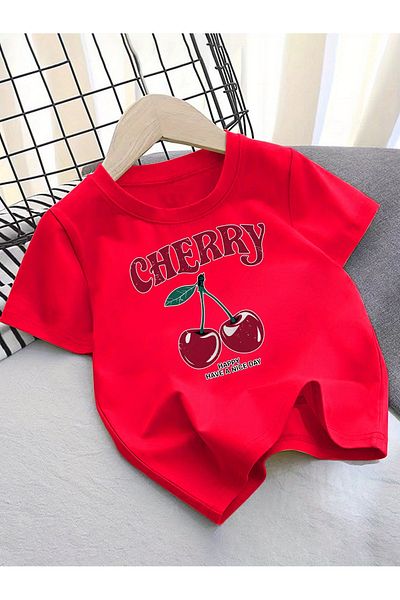 uyguntarz Παιδικό μπλουζάκι με στάμπα HappyCherry