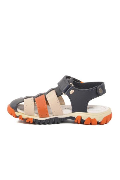 AYAKMOD Navy Blue-Beige-Orange Children's Sandals 173101 P