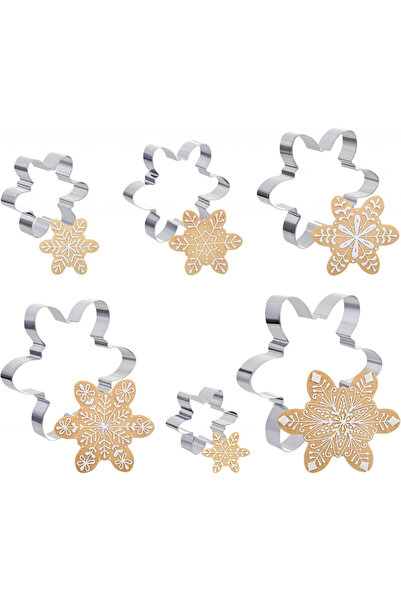 GWHOLE Комплект от 6 форми за торта Gwhole, неръждаема стомана, сребристо, 8,...