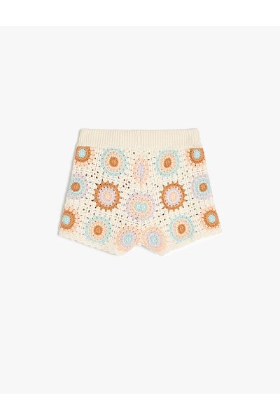 Koton Knitted Detailed Cotton Knitwear Shorts
