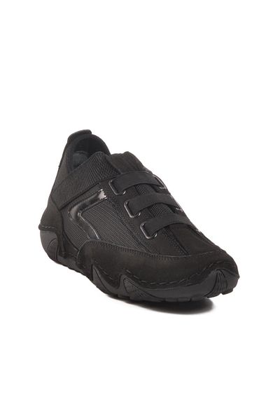 AYAKMOD Black Nubuck Genuine Leather Women's Casual Shoes
