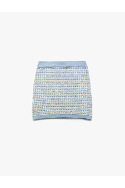 Koton Fusta tricotată în formă de A cu detaliu de nasturi și talie elastică