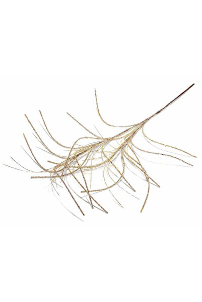 Decorer Artificial golden glitter branch 90 cm
