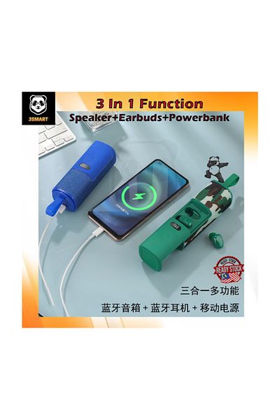 T&G TG807 3 in 1 Multifunctions Wireless Speaker and Earbud with Powerbank