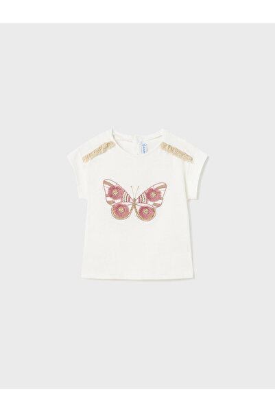 MAYORAL Tricou Mayoral pentru fete, culoare ecru 1008