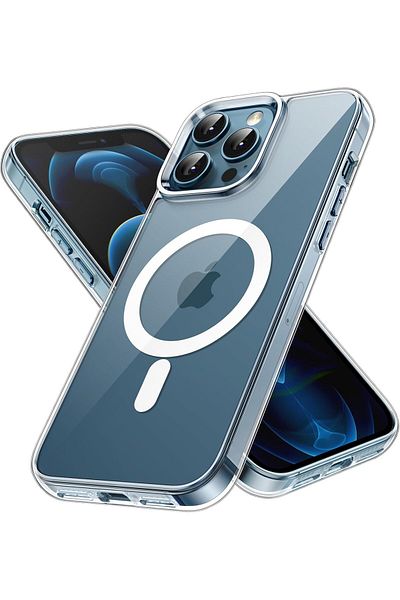 Generic Magnetic Case for iPhone 12 Pro Max 6.7" MagSafe, Shockproof, Clear Anti-Scratch Bumper Cover CLEAR