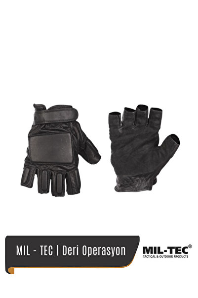Mil-Tec Deri Operasyon Eldiveni | Siyah