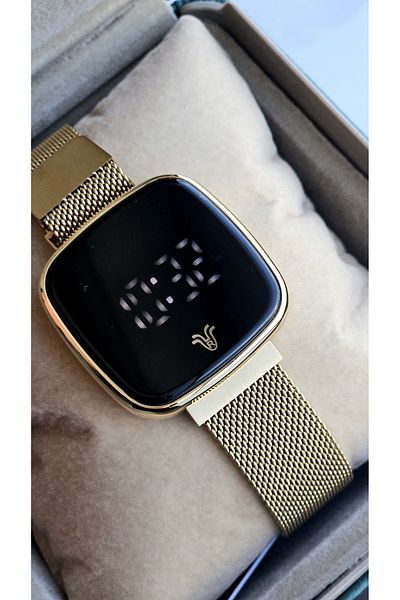 Raymond Rym-1122L Digital Women's Watch - Steel Case and Cord - 5 Atm - 2 Years Warranty