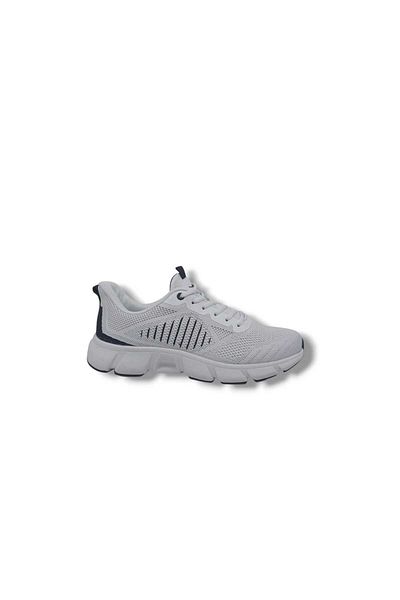 Lescon Meru Flex Men's White Mesh Walking Running Sports Shoes