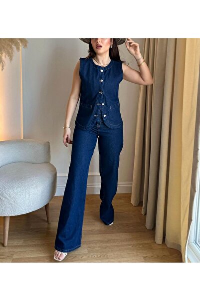 MEECY Women's Double Jean Suit