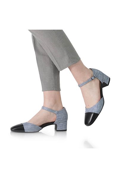 SCADO Genuine leather Mary Jane shoes 2504191 NAVY BLUE