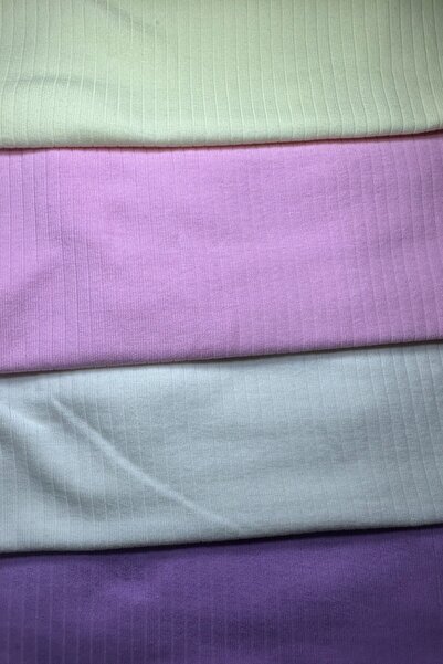 BENDEHEPSİ Cotton Rope Strap Ribbed Girl's 6-Piece Mixed Color Undershirt Flexible