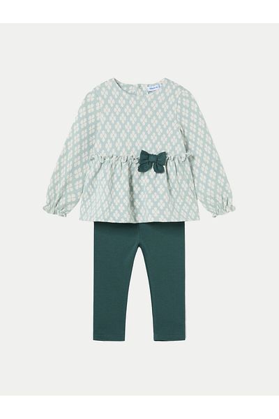 MAYORAL Girl Set blouse and leggings 2713 Green
