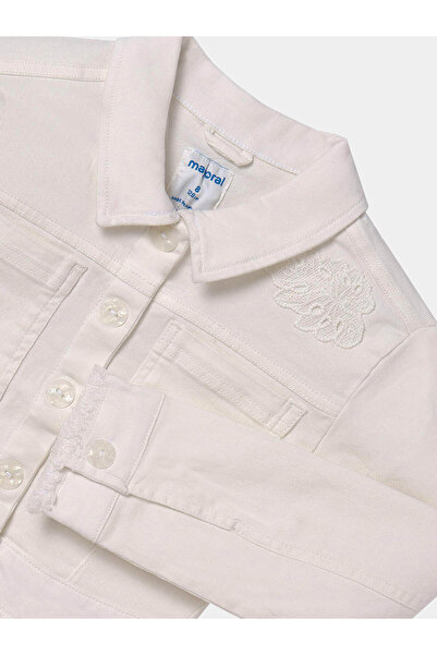 MAYORAL Jachetă din denim pentru fete Mayoral 6459 Alb