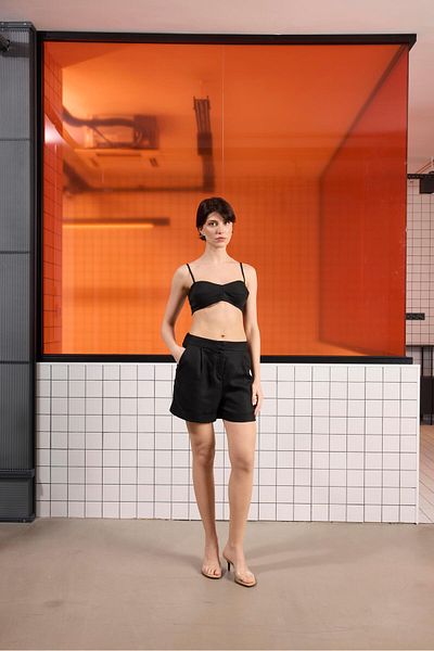 GMG FIRENZE Istanbul Women's Shorts with Pockets and Folded Legs