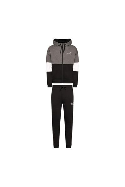 EA7 Tuta Felpa Full Zip Cappuccio Colourblock - Sporty Athletic