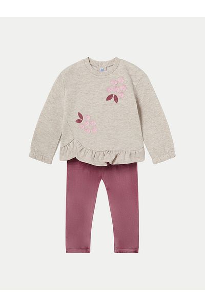 MAYORAL Girl Set blouse and leggings 2706 Burgundy