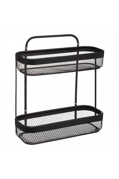 5five Simple Smart Ράφι Mayaj, διπλό, μεταλλικό, μαύρο, 30,7 x 12 x Υ 34,5 εκ.
