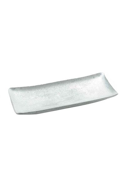 Decorer Platou din lemn argintiu 26x10x3,5 cm