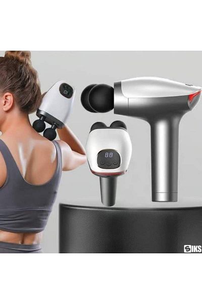 SIKS Aparat de masaj profesional cu 2 mini-capete, 4 capete interschimbabile, 10 viteze