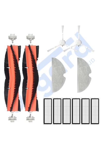 Asgard Grup Xiaomi 1C,2C,Mop 2 Compatible 2 Main Brushes 2 Side Brushes 6 Filters 2 Mops