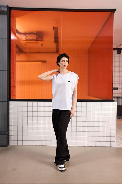 GMG FIRENZE Crew Neck Logo Detailed Sleeveless T-Shirt