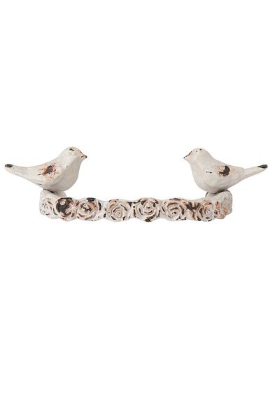 Clayre & Eef Maner mobila din fier alb antichizat 13x8x3 cm
