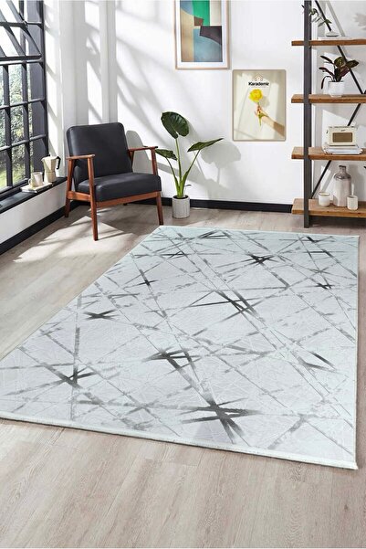 Merinos Vista 76590 - 095 Krem Gri Oturma Odası Salon Koridor Halısı