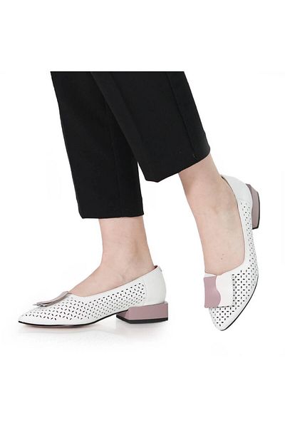 FIORE FINO PERFORATED SHOES FIORE FINO 2502243 WHITE