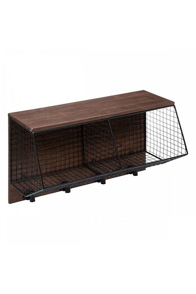 Atmosphera Créateur D'intérieur Suport de haine Atmosphera Otter, metal, lemn, 42 x 19 x Î 26 cm