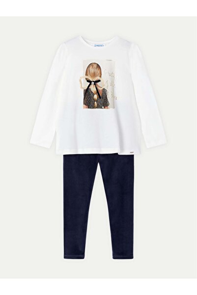 MAYORAL Set bluză și colanți pentru fete mayoral 4705 Bleumarin