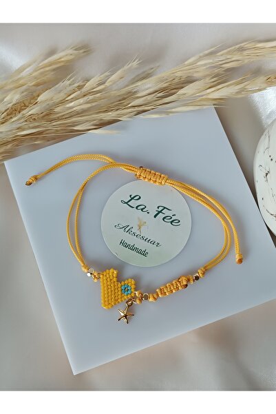 La fee aksesuar خلخال ميوكي على شكل قلب محبوك يدويًا