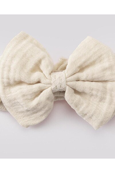 Evokids Kız Bebek Desenli Kurdeleli Beyaz Elbise