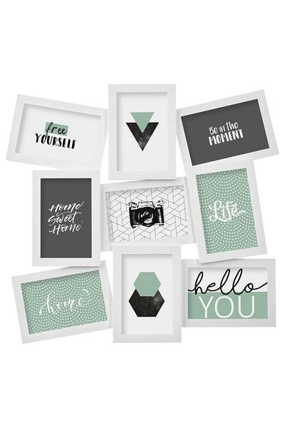 Atmosphera Créateur D'intérieur Photo frame set Cali White 46.5x49.5 cm
