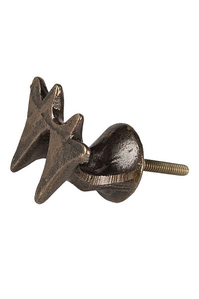Clayre & Eef Mâner de mobilă din fier brun cu patină de cupru 4 cm x 4 cm
