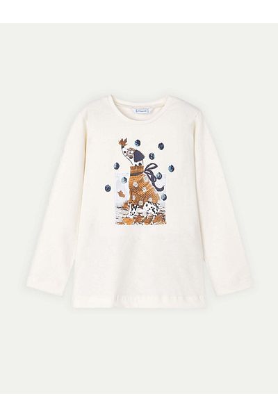 MAYORAL mayoral Girl Set blouse and leggings 4713 Beige