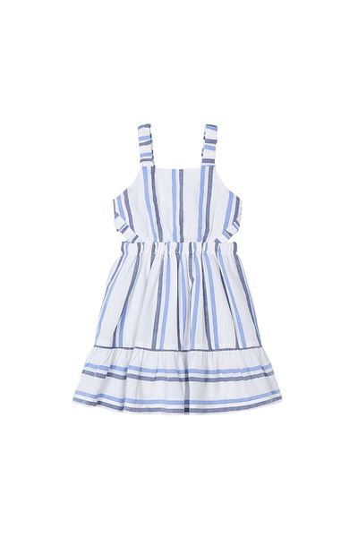 MAYORAL Girl Summer Dress 3965 White, Blue