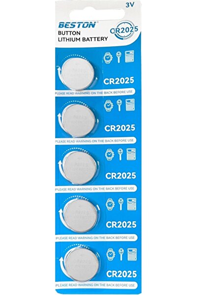Beston بطارية ليثيوم 2025 3 فولت - عبوة من 5 قطع