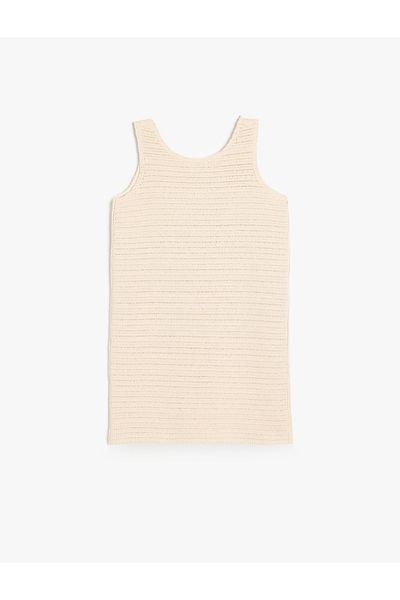 Koton Cotton Openwork Strap Gilet Dress