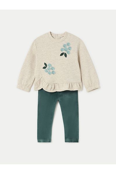 MAYORAL Girl Set blouse and leggings 2706 Green
