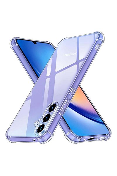 SKYDDAR INNOVATION Husă pentru Samsung Galaxy A34 5G, rezistentă la șocuri, transparentă, subțire, din silicon, transparentă, set de autocolante