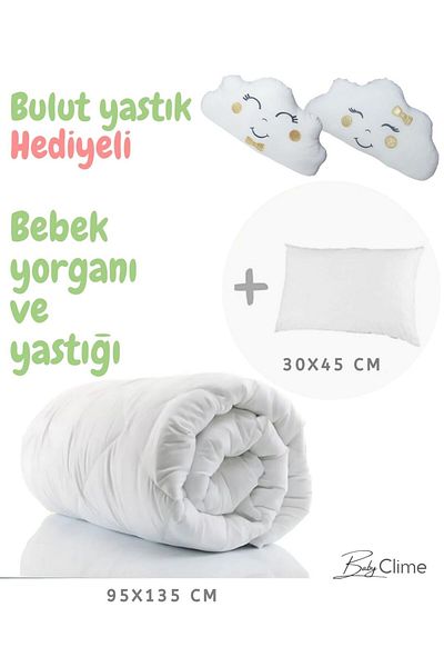 bebek iklimi Baby Quilt and Pillow, Gift Cloud Pillow (95X135 Quilt with Wire, 30X45 Pillow)