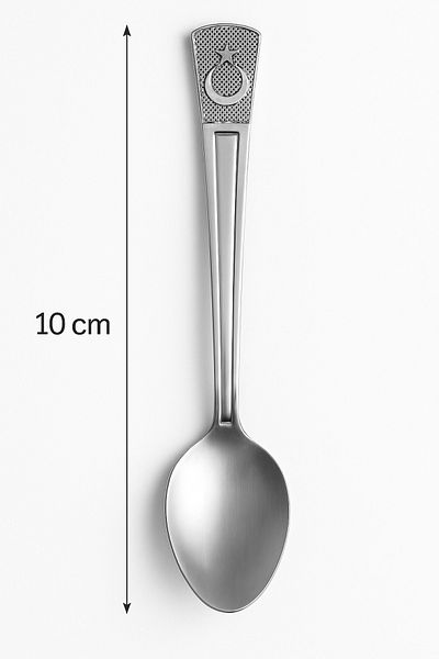 AYBABA STORE Moon Star Patterned Stainless Steel Tea Spoon Set – 12 Pieces