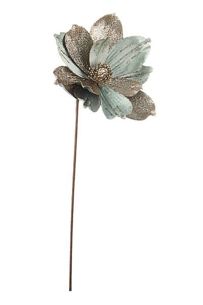 Bizzotto Artificial Magnolia Flower Green Gold 22x50 cm