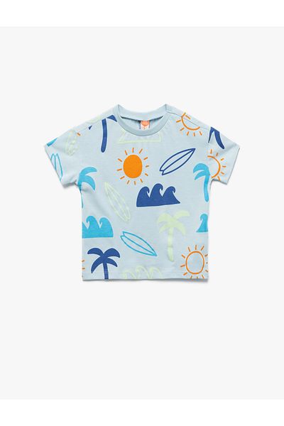 Koton Tricou imprimat cu mânecă scurtă din bumbac