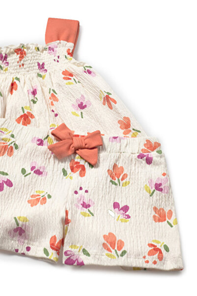 MAYORAL Girl Set top and shorts 1230 86 Ecru