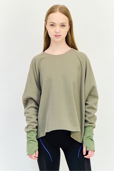 adidas X Parley Women Sportswear Fit Long Sleeves Outdoor Sweatshirt, Olive