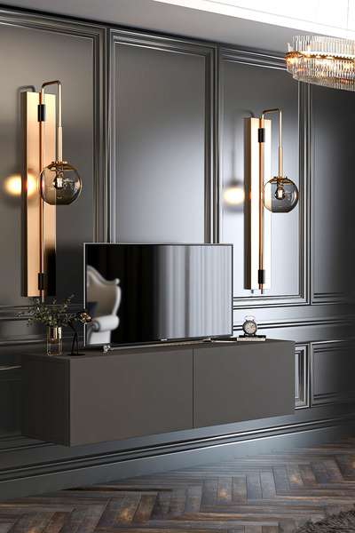 Givayo Mobilya Milsa Tv Ünitesi 120 Cm Ayaklı Kullanım Duvara Monte